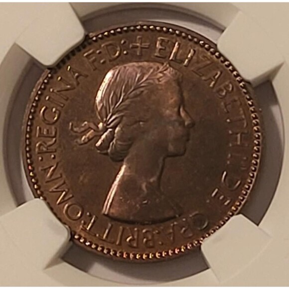 Great Britain Elizabeth II 1953 1/2 Penny PF65 BN NGC Low Proof Mintage - Picture 3 of 4